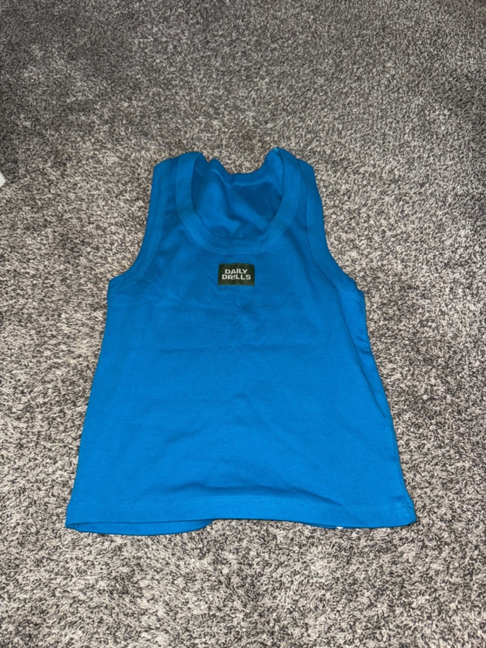 Daily Drills Turquoise Ribbed Tank